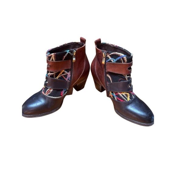 Spring Step L'Artiste Women's Redding Boot SZ 38/8 Block Heel Brown/ Tan NWOB - Picture 5 of 12